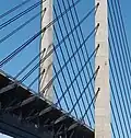 Outriggers, double stay cables and pylons
