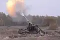 Artillery units conduct live fire exercises at Divychky Training Ground, Kyiv Oblast.