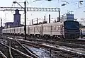 A suburban train and the railway skyline