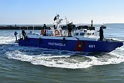 Russian National Guard BK-16-class landing craft at Kerch in 2019