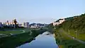 Riverside view of campus
