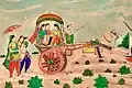 'Ladies Escorted in a Horse-Drawn Carriage', by Bishan Singh, ca.1860's