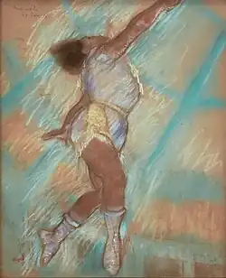 Edgar Degas, Miss Lala at the Fernando Circus, 1879. Pastel on paper, 61 cm × 47.5 cm (24 in × 18.75 in). Tate, London.