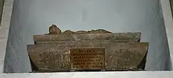 Sepulchral monument of Beatrice d'Avalos, wife of Gian Giacomo Trivulzio, daughter of Innico I d'Avalos and Antonella d'Aquino, in the Mausoleo Trivulzio, inside the Basilica San Nazaro in Brolo in Milan.