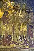 Painting depicting "Darpana Sundari", a lady with a mirror[210]