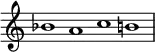 {
\override Score.TimeSignature#'stencil = ##f
\set Score.proportionalNotationDuration = #(ly:make-moment 2/1)
\relative c'' {
\time 4/1
\set Score.tempoHideNote = ##t \tempo 1 = 60
bes1 a c b!
}
}