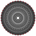 2{3}2{3}2{4}10, or , with 40 vertices, 600 edges, 4000 faces, and 10000 cells