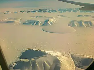View of the Elephant Foot Glacier at Romer Lake