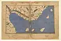 Al-Idrisi's map of the Iberian Peninsula.