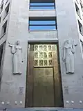 Entrance of the former head office of Caisse Centrale des Banques Populaires, 115 rue Montmartre