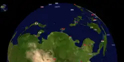 Looking east from Asia to the Pacific