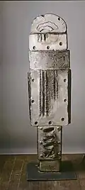 Totem for Fr. Jezerský (1963), iron, plaster, h. 117 cm