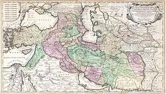 A European map from 1730, where it shows Larestan located in the shores of the Persian Gulf, between Kerman and Fars.