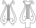 Lyre-shaped pillars for tables from the 1811 London Cabinetmakers Union Book of Prices