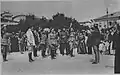 Colonel Mavroudis swears in officers and troops loyal to Venizelos and to the Provisional Government of National Defence, photo published in Le Miroir, 17 June 1917.