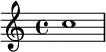 { \clef treble c''1  }