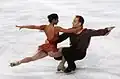 Pair sit spin Amanda Evora and Mark Ladwig