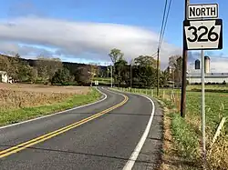 Along PA 326 in Colerain Township
