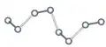Chain of As atoms in LiAs. The As-As distances are about 245 pm.,[3]
