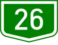 Main road 26 shield