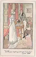 C. E. Brock (1898): Frederick draws Anne's attention to his letter (ch.23)