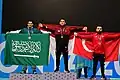 Men 61 kg medal ceremony