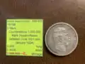 A 5 Mark coin counterstamp to show the value of 1,000,000 Mark