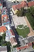 Aerial view of the ruins