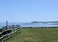 View of Rose Head, and stairs to Cunard Beach