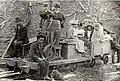 Picnic party on a powered trolley