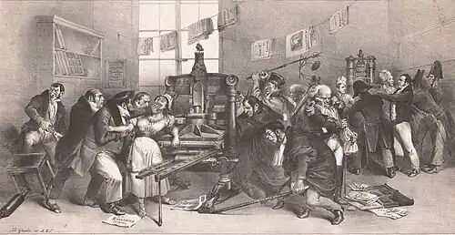 French Government Attack on the Freedom of the Printing Press (1833), La Caricature, 35.4 x 53.3&nbsp;cm