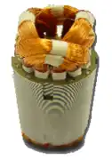 Wound winding head after the insertion process
