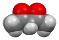 Space-filling model of the keto tautomer