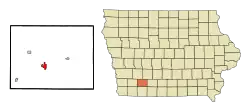 Location of Corning, Iowa