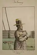 Governor Cox of Maui, ink and watercolor over graphite by Adrien Taunay the Younger, 1819, Honolulu Museum of Art