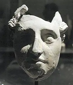 Portrait of a man, found in the administrative palace, 2nd century BC.