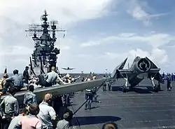 Aircraft of Carrier Air Group 16 return to the USS Lexington, Nov 1943