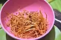 Guchi chae: fried, pickled roots of a certain type of onion