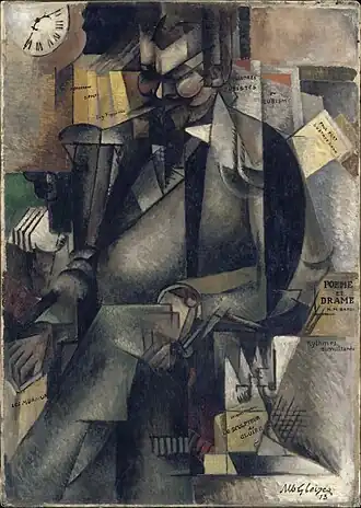 Albert Gleizes, 1913, Portrait de l’éditeur Eugène Figuière (The Publisher Eugene Figuiere), oil on canvas, 143.5 x 101.5&nbsp;cm, Musée des Beaux-Arts de Lyon