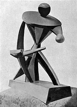 Alexander Archipenko, 1913, Pierrot-carrousel, painted plaster, 61 × 48.6 × 34&nbsp;cm