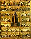 Icon of Alexander Nevsky with scenes - Pokrovsky Cathedral, Moscow (16th Century)