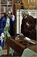 Dr. Johnson meets George III at Buckingham House. A.D. 1767.