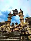 Aerial view of Jagat Shiromani Temple in Amer