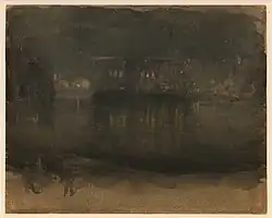 Amsterdam Nocturne 1883–1884 watercolour on brown paper