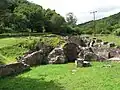 Remains of the old blast furnace.