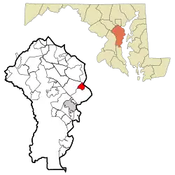 Location of Cape St. Claire, Maryland