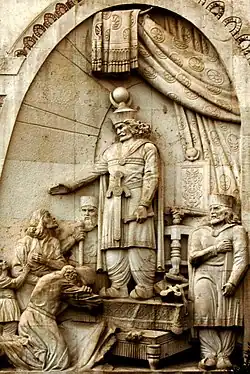 Statue of Anushiravan the Just by Qolam Reza Rahimzade Arzhang