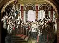 Painting for the Hall of Fame in Berlin's Zeughaus, 1883, wall painting, wax paints on canvas, 5.0 x 6.0m, lost in the war