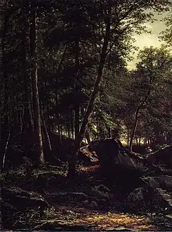 Appalachian Landscape with Figure Carrying a Syche (1875)