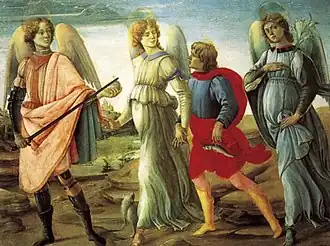 Three Angels and Young Tobias, Filippino Lippi, c.&nbsp;1485